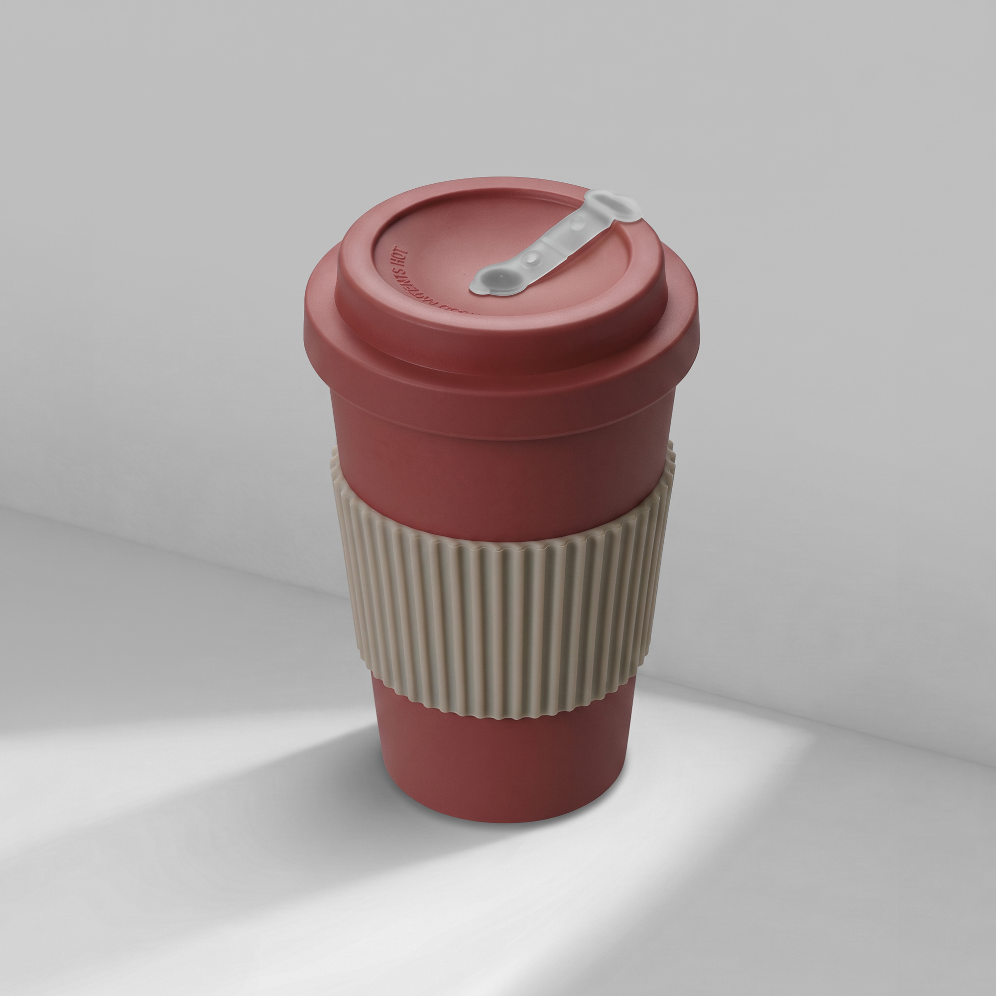 Термокружка Muffin из натуральных волокон, пыльно-розовый