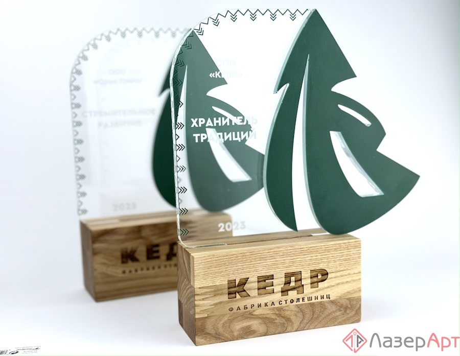 Разработали персональные награды из акрилового стекла