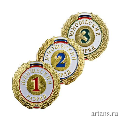 1066-101 Значок "1,2,3-й юношеский разряд"